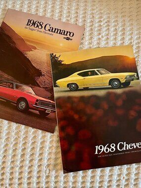 1968 Camaro & Chevelle Original Brochures – Vintage Chevrolet Muscle Car Ads